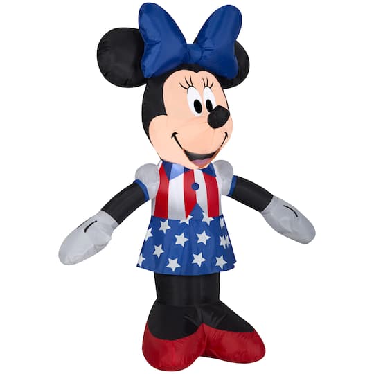 3.5ft. Airblown&#xAE; Inflatable Patriotic Minnie Mouse